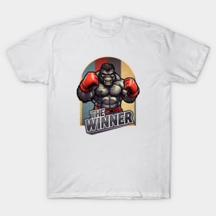 The winner, boxing gloves, gorilla, The Victorious Gorilla, boxing lovers T-Shirt